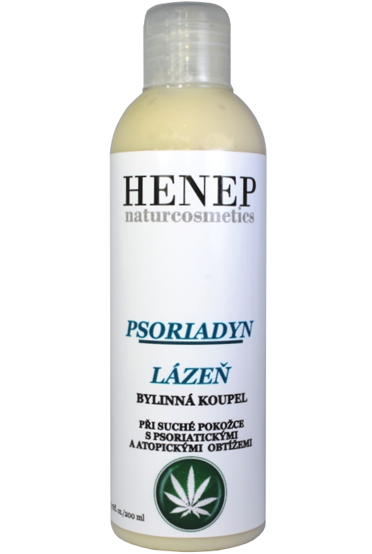 PSORIADYN LÁZEŇ konopná koupel při atopii, psoriáze a suché pokožce 200ml